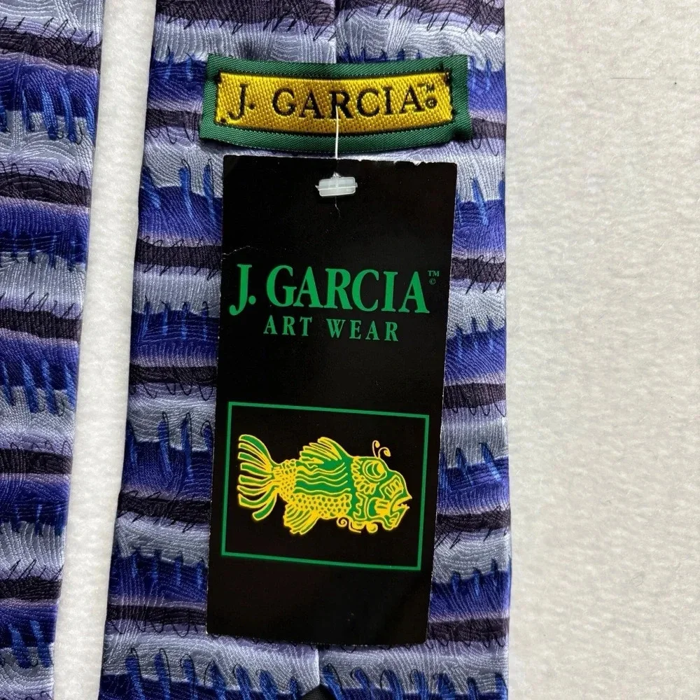 NWT Jerry Garcia Art Wear tie Silk‎ purple stripe
